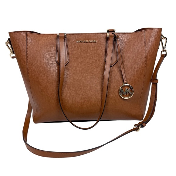 Michael Kors Kimberly Large 3-in-1 Tote Bag Brown Leather